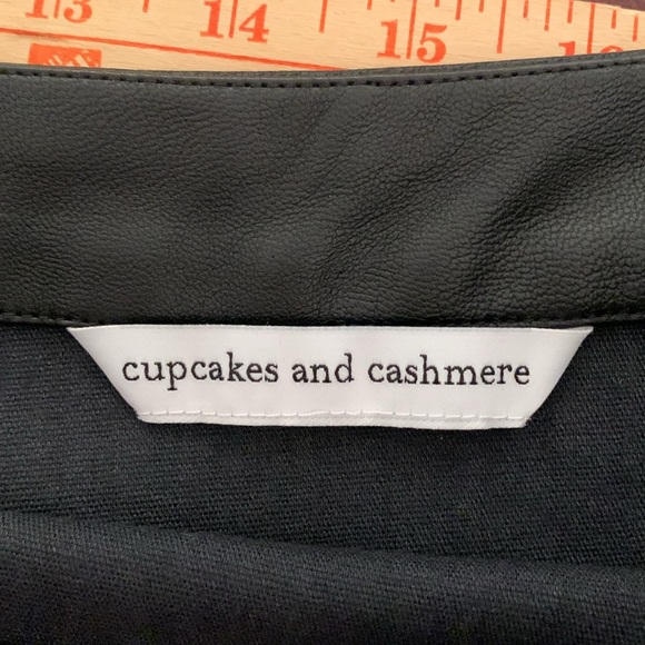 Cupcakes and Cashmere Cannes faux Leather Pleated Skirt, EUC - Picture 6 of 10